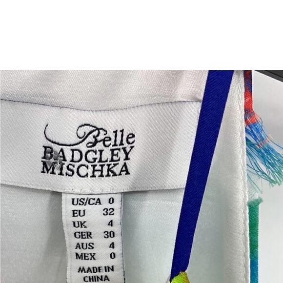 Belle Badgley Mischka Blair Fringe Dress 
Sleeveless Mini Colorful Dress - Picture 5 of 9